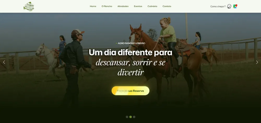 Agrorancho — booking website for a countryside leisure ranch, designed and built by Afterdiv